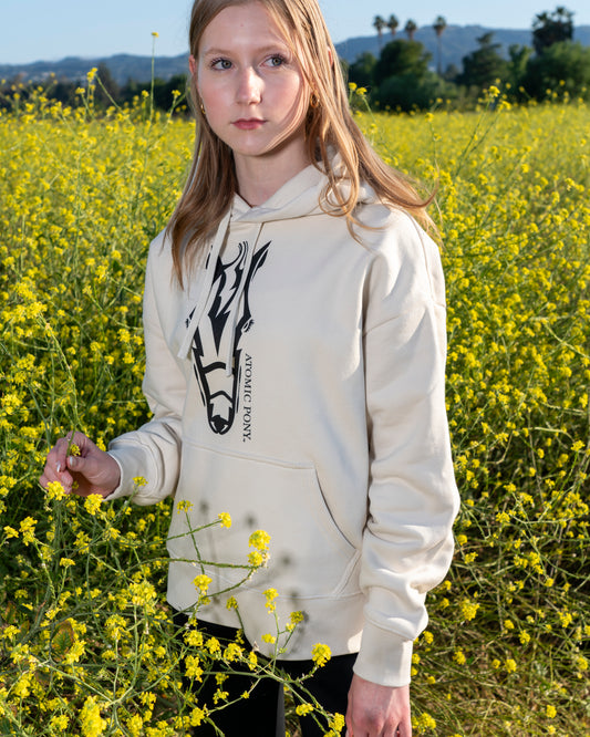 Atomic Pony Hoodie - Linen Cream